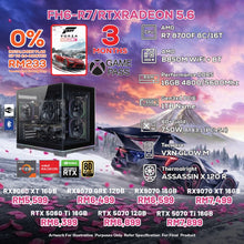 Load image into Gallery viewer, # DOTATECH FH6-R7/RTXRADEON 5.6 CUSTOM PC GAMING PACKAGE / 16GB DDR5 / 1TB SSD / R7 8700F + GPU OPTION(S)
