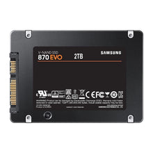 Load image into Gallery viewer, SAMSUNG 870 EVO SATA III 2.5" V-NAND Internal SSD 2TB / 4TB READ WRITE 560 530 MB/s 4,800 TBW 5 Years Limited Warranty
