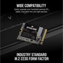 Load image into Gallery viewer, CORSAIR MP600 MINI Series PCIe Gen.4x4 M.2 2230 SSD
