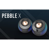 CREATIVE Pebble X 2.0 USB-C Speakers with Customizable RGB Lighting