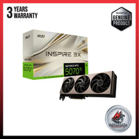 MSI GeForce RTX 5070 Ti INSPIRE 3X OC 16GB GDDR7 28Gbps 256bit PCIe5.0 DX12 NVIDIA Blackwell Architecture DLSS 4