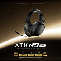 ATK Neptune N9 Pro eSports Gaming Wireless Headset Black 130 Hours Battery Life 3D Spatial Audio Built-in Microphone
