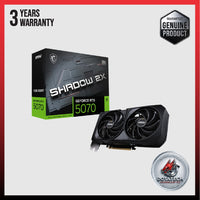 MSI GeForce RTX 5070 12G SHADOW 2X OC 12GB GDDR7 192bit DUAL FAN DisplayPort x3 HDMI x1 SFF-Ready Graphics Card