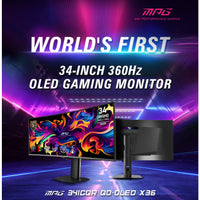 MSI MPG 341CQR QD-OLED X36 Ultrawide Gaming Monitor 34" / 2K UWQHD / 360Hz / 0.03ms / HDR / HDMI & DP