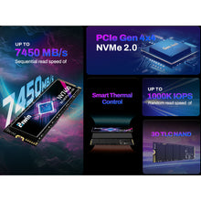 Load image into Gallery viewer, Biwin Black Opal NV7400 1TB PCIe Gen4×4 M.2 2280 SSD / Read speeds up to 7450 MB/s
