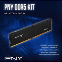PNY 16GB x1 DDR5 U-DIMM Desktop Memory RAM 5600MHz CL46 - Bulk Packing