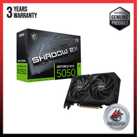MSI GeForce RTX 5050 SHADOW 2X OC 8GB GDDR6 2602MHz Boost Clock 20Gbps 128bit 2560 CUDA Cores DX12 DLSS 4 G5050-8S2C