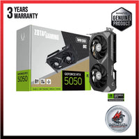 ZOTAC GAMING GeForce RTX 5050 Twin Edge OC 8GB GDDR6 2602MHz Boost 20Gbps 128bit 2560CC DX12 DLSS 4 ZT-B50500H-10M