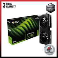 PALIT GeForce RTX 5050 Dual 8GB GDDR6 2572MHz 20Gbps 128bit 2560 CUDA Cores DX12 NVIDIA DLSS 4 NE65050019P1-GB2070D